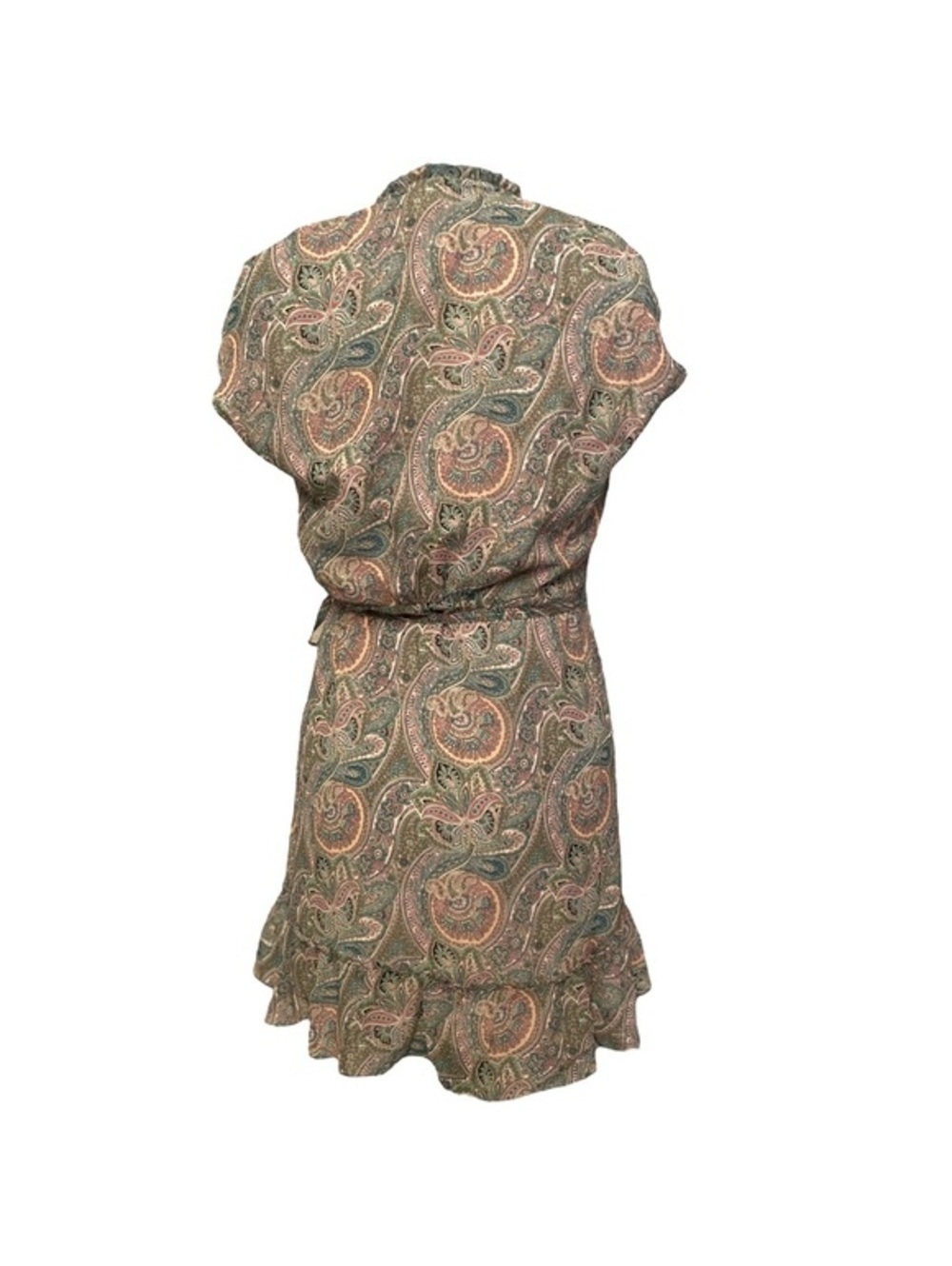 4 All Saints Zini Shahmina Green Dress - Picture 5 of 14